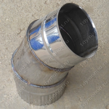 Одноконтурный отвод 150 мм 45 (135) из нержавеющей стали 0,8 мм цена
